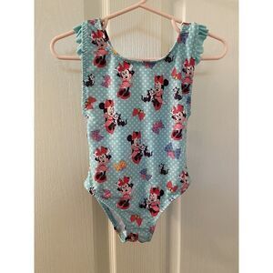 Disney Store Girls Minnie Mouse & Figaro Swimsuit UPF 50+ One Piece Size 2